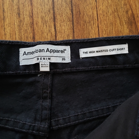 American Apparel High-waisted Denim Shorts - Picture 3 of 3